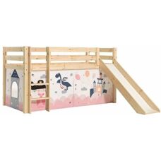 Vipack Pino Kinderbett - Prinzessin, Rutsche, 90x200cm