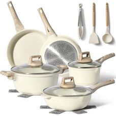 Just Perfecto 8-delars non-stick granit kökset i beige