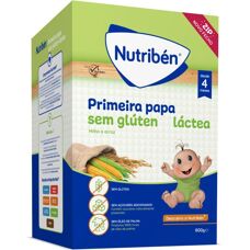 Nutribén Primeira Papinha com leite, arroz e milho sem glúten 600g