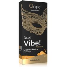 Gel vibrator Kissable Dual Vibe! Pina Colada - Vibrații și furnicături