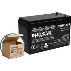 Bateria UPS Phasak PHB 1209 - 12V, 9Ah, Chumbo-ácido selada