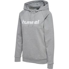 Hummel Hmlgo Cotton Logo Hoodie Woman Grey - Hoodies