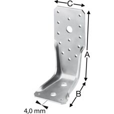 Conector angular Simpson Strong-Tie - Zincado, 25 piezas