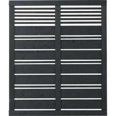 Plus Schwarzes Holz-Gartengitter 120x140cm - Gartenzaun