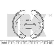 NK Modelo 2733802 Juego de Zapatas de Freno - C-Class, CLS