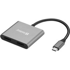 Sandberg USB-C Dock 2xHDMI+USB+PD - Mehrfach-Monitor Dock