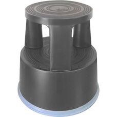 Taburete Q-Connect - Ruedas Retráctiles, Dos Niveles, Gris
