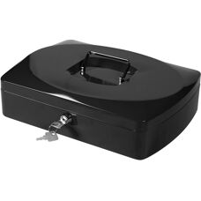 Q-Connect KF02604 Money Box - Cash Box - Black