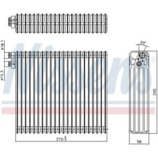 NISSENS R134a Aluminium Radiator Gitter - Fordevaporator