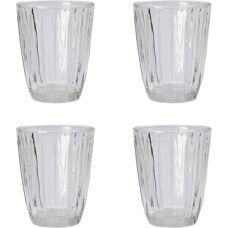 Nicolas Vahé - Set med 4 - Groove vann glass - Klar