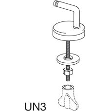Pressalit UN3 universeel RVS WC-scharnier - Scharnier