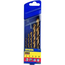 Irwin Titanium HSS-Bohrersatz - 5 Stück - Ø 4/5/6/8/10 mm