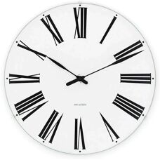 Arne Jacobsen Romersk Vægur - 16cm - Sort/Hvid - Vægur