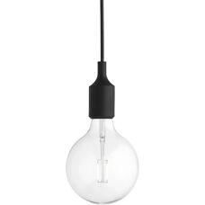 Muuto E27 Hengelampe - Svart - Silikon - Moderne Design