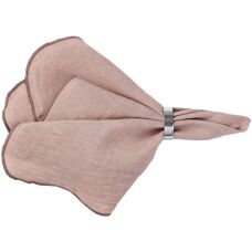 Broste Copenhagen Rosé Leinenservietten-Set 45x45cm