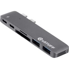 eSTUFF ES84122-GREY USB-C Hub, 4K HDMI, 5000 Mbit/s, Grau