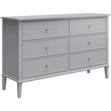Dorel Home Franklin 6-Schubladen Kommode - Grau MDF