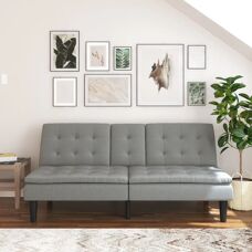 Dorel Maine Sofa - Webstoff, Grå, 190x90x81cm - Sofas