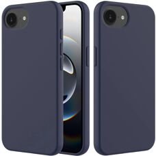 EIDERWOOD iPhone 16e Mørkeblå Silikone Cover - Mobilcover