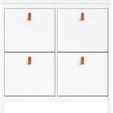 Furniture To Go Madrid Shoe Cabinet - 4 Compartments, White