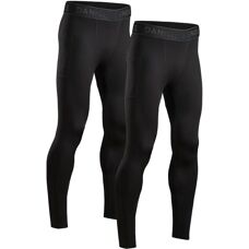 Danish Endurance Calças de compressão masculinas - Preto - S