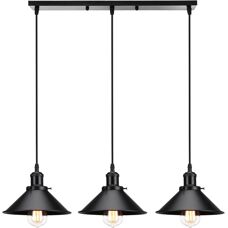 AXHUP Vintage Industrie Pendelleuchte - 3 Lichter, Ø22cm