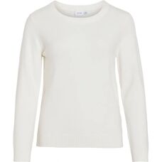 Vila Viril O-neck L/s Striktop - Noos (14054177) - hvid alyssum