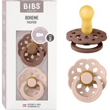 BIBS Boheme Naturligt Gummi Sutte - 2 stk. - Størrelse 2