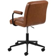 Actona Cosmo Kontorstol - Ergonomisk, brun PU skind