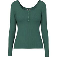 Pieces PCKITTE LS TOP NOOS - Langes grünes Damen Top