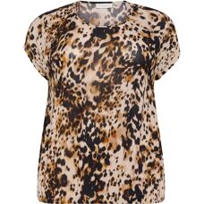 KAFFE Stanley Gedrukte Beige Damesblouse & Rok Set