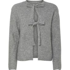 Pieces - PcSilly LS Reversible Tie Knit Grau - Damen