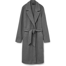 Vero Moda Średni Szary Mieszanka Długi Płaszcz - Long Coat