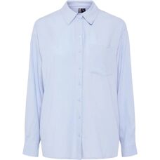 pieces - Paita pcPia LS Loose Shirt - Bleu - Chemise