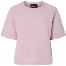 pieces Mikela SS O-neck Knit MM - Noir - Hauts