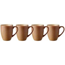 Set de 4 mugs en bois Sand Bitz - 300 ml, avec poignée - Publicité