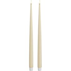 LED middaglys 38cm Lys lilla - 3D Flamme - Skinnende - 2 stk