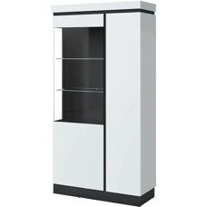 Wojcik Campania Fehér - Softclose Üvegbemutató - Vitrine