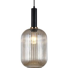 Italux Antiola Black Amber Pendant Light - Pendant Light