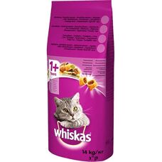 Whiskas Model - Krmivo pro dospělé kočky, hovězí a telecí, 14kg