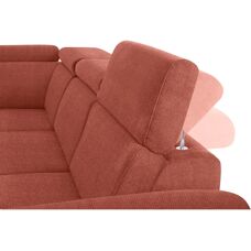 sit&more Arngast L-Form Sofa - Weich, Orange, 245cm