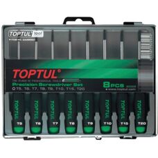 TOPTUL GAAW0801 - Precis 8-dels Torx-skruvmejselsats