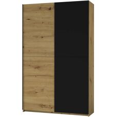 Artisan Tölgy/Fekete Gardrób - 125x196x38 cm