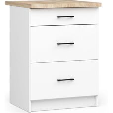 Armoire de Cuisine AKORD - 3 Tiroirs - Blanc - Publicité