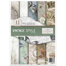 ART Vintage Stil Kreativt Rispapper Set - Hantverkskit