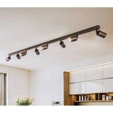 TK Lighting Top Marrón 6184 8xGU10 Barra de Foco de Techo