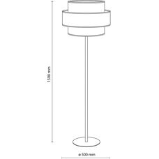 Lampa stojąca TK Lighting Trio - Wielokolorowa, E27, 159cm
