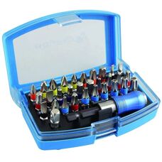 Högert Technik Screwdriver Bits Set - 32 Pcs, S2 Steel, 1/4"
