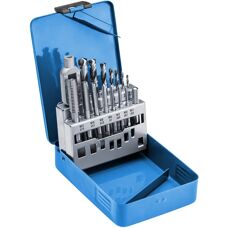 Hogert Technik HT3B581 Machine Tap & Drill Set - Steel Case