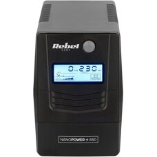 Rebel Nanopower Plus 1000 UPS - Offline sinusvoeding 1000VA 600W LCD USB
